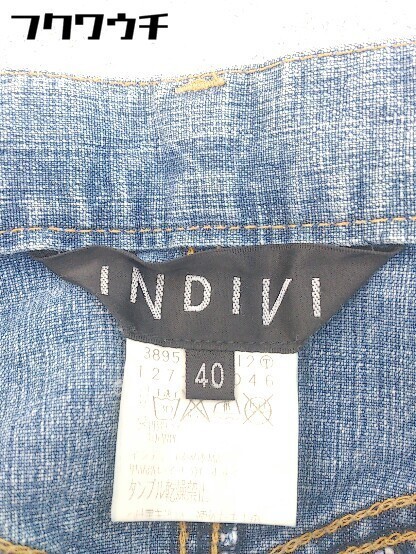 * INDIVI Indivi woshu обработка flair джинсы Denim брюки размер 40 индиго женский 