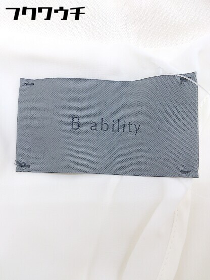 ◇ B ability ビーアビリティ １B 長袖 テーラードジャケット サイズ40 アイボリー レディース_画像4