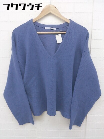 * KBF Urban Research V шея вязаный свитер размер One оттенок голубого женский 