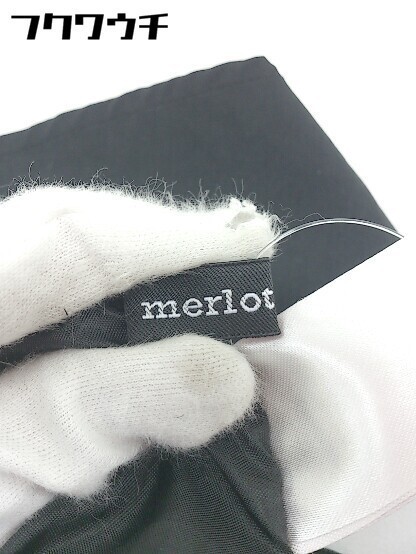 ◇ merlot メルロー 膝下丈 フレア スカート サイズM ブラック レディース_画像6