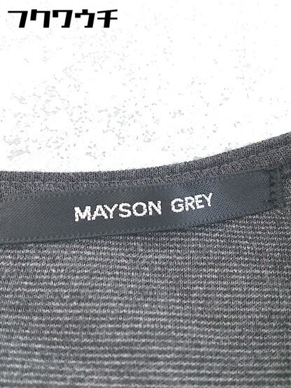 ◇ MAYSON GREY バックジップ 総柄 刺繍 長袖 ミニ ワンピース サイズ2 ダークグレー ブラック レディース_画像4