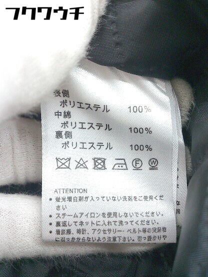 ■ ◎ ABITOKYO アビトーキョー ウエストベルト付 チェック 中綿 コート サイズL ネイビー イエロー レディース_画像5