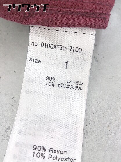 ◇ MOUSSY マウジー ウエストゴム 長袖 膝下丈 ワンピース サイズ1 レッド系 レディース_画像5