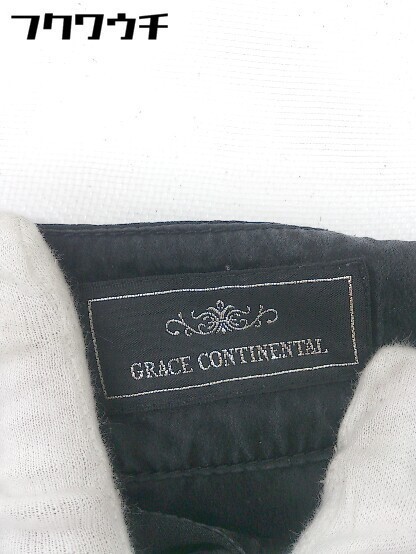 ◇ GRACE CONTINENTAL リネン100% 装飾 ノースリーブ 膝丈 ワンピース サイズ38 ブラック レディース_画像4