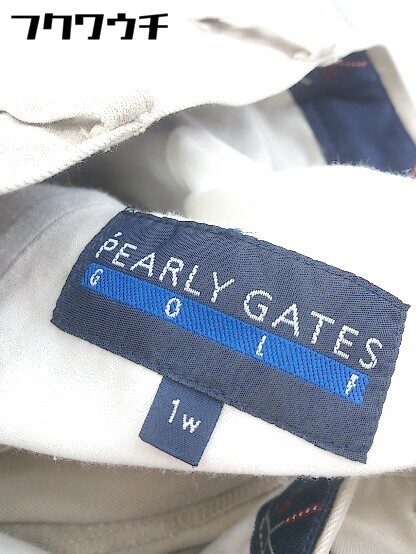 ◇ PEARLY GATES パーリーゲイツ ツータック コットンパンツ サイズ1W ベージュ レディース_画像4