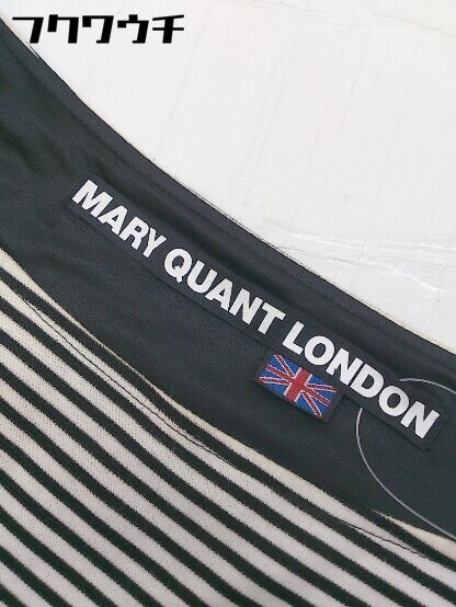 * MARY QUANT Mary Quant окантовка переключатель безрукавка Mini One-piece размер M свет бежевый черный женский 