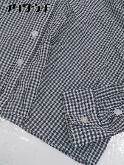 ◇ ◎ NATURAL BEAUTY BASIC ギンガムチェック 長袖 シャツ サイズS ブラック ホワイト レディース_画像8