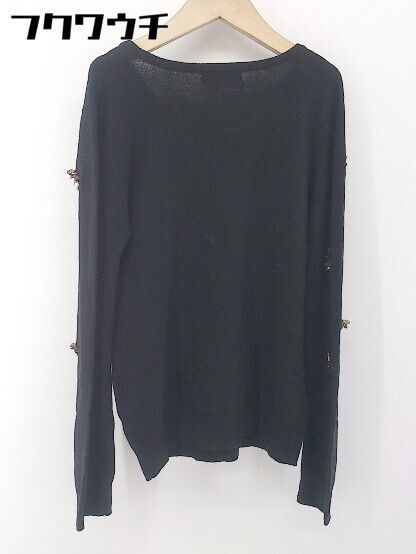 * Viaggio Blu Viaggio Blu biju- long sleeve knitted sweater size 2 black lady's 
