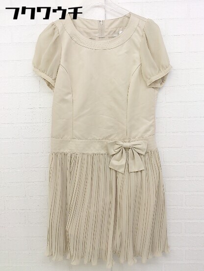 * KUMIKYOKU Kumikyoku PRIER short sleeves Mini One-piece size TL beige lady's 