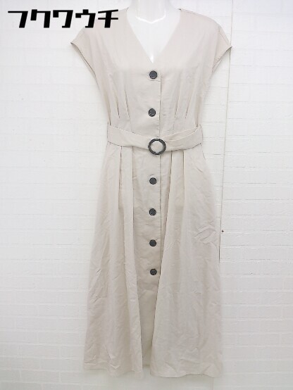 * * natural couture натуральный kchu-ru талия ремень имеется короткий рукав длинный One-piece размер 38 бежевый женский 