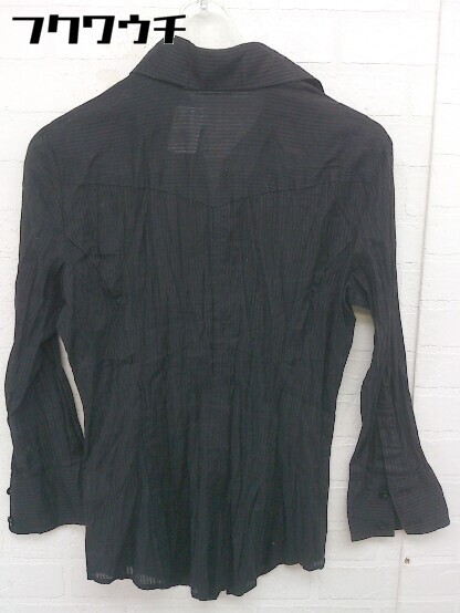 * FRAGILE Fragile stripe long sleeve shirt size 36 black lady's 