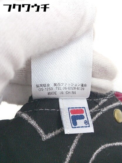 ◇ FILA フィラ ロゴ　刺繍　 ハーフパンツ サイズM ブラック　ピンク レディース_画像8