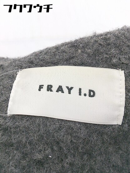 ■ FRAY I.D フレイ アイディー 長袖 ノーカラー コート サイズF グレー レディース_画像4