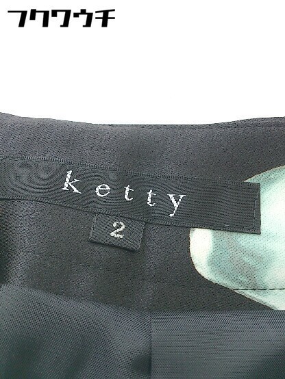 ◇ ketty ケティ 花柄 膝丈 フレア スカート サイズ2 ブラック レディース_画像4