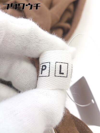 ◇ PLST プラステ コットン　ニット 五分袖 セーター サイズM ブラウン レディース_画像4