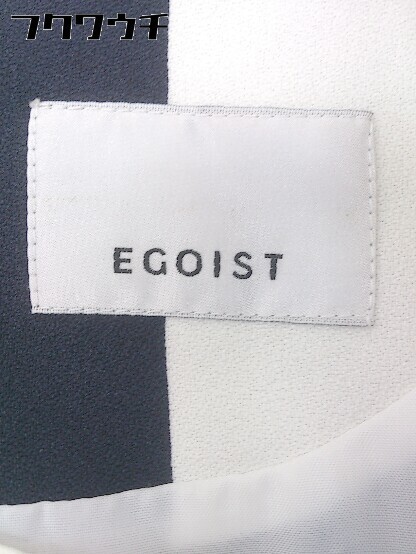 ◇ EGOIST エゴイスト ストライプ 半袖 ミニ ワンピース サイズ1 ホワイト ネイビー レディース_画像6