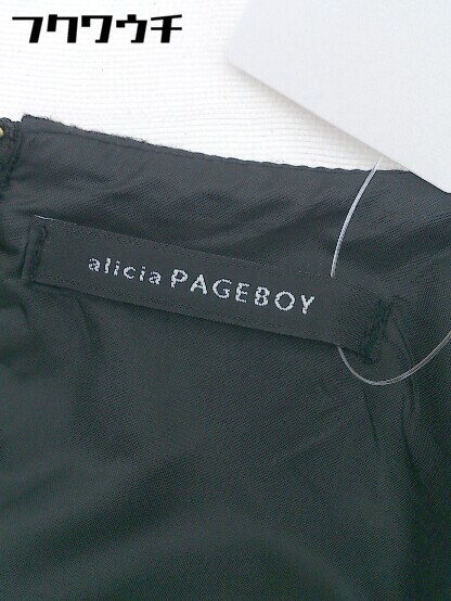 ◇ PAGEBOY ALICIA バックジップ ノースリーブ 膝丈 ジャンパースカート ワンピース サイズF ブラック レディース_画像5