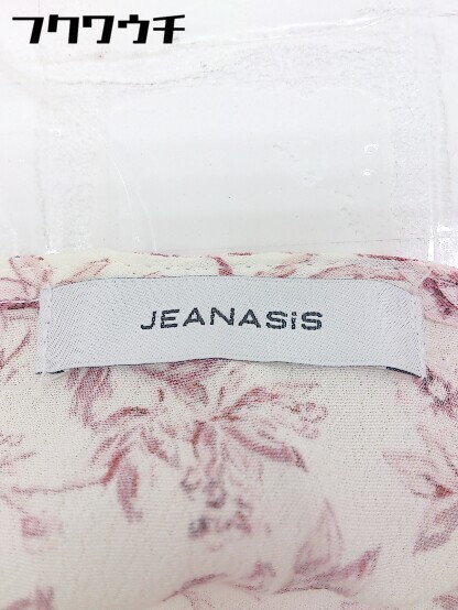 * JEANASIS Jeanasis total pattern short sleeves long One-piece size F ivory Pink Lady -s
