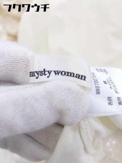 ◇ mysty woman ミスティウーマン レース フレンチスリーブ 膝丈 ワンピース サイズF ベージュ レディース_画像6