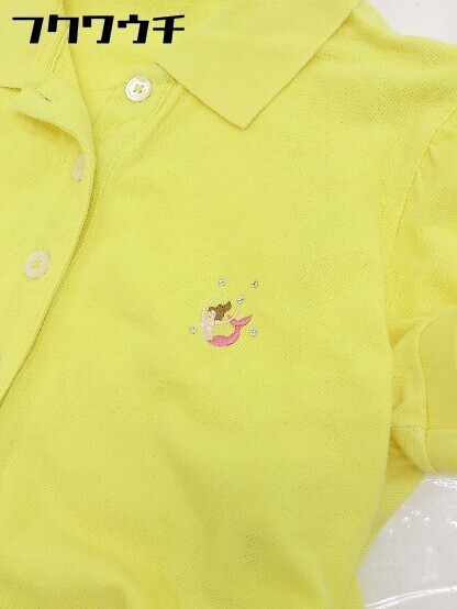 * * 49 AV. Junko shimada avenue Junko Shimada deer. . embroidery polo-shirt with short sleeves size 38 yellow lady's 