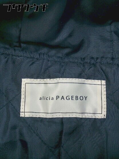 ■ ALICIA PAGEBOY ページボーイ トグル ジップアップ ダッフル コート ジャケット サイズM ネイビー レディース_画像4