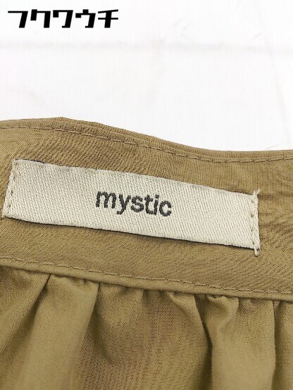 ◇ ◎ mystic ミスティック 長袖 ロング シャツ ワンピース サイズF ブラウン レディース_画像4