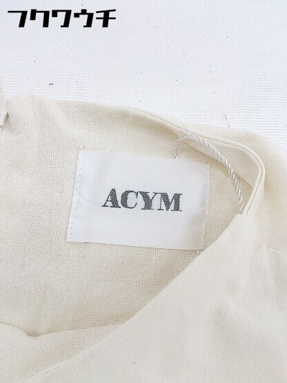 ◇ ◎ ACYM アシーム タグ付 定価 1.1万円 長袖 ロング ワンピース サイズF ベージュ レディース_画像4