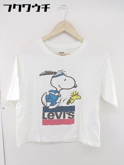 ◇ Levi's×PEANUTS リーバイス×ピーナッツ キャラクター柄 半袖 Tシャツ サイズ XS ホワイト マルチ レディースの画像1