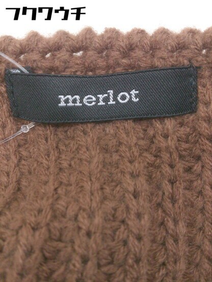◇ merlot メルロー 長袖 ニット セーター ブラウン レディース_画像4