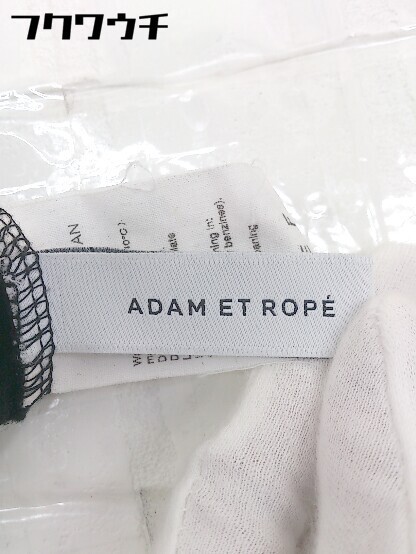 ◇ ADAM ET ROPE アダムエロペ ボーダー 長袖 ロンＴ カットソー ブラック ホワイト系 レディース_画像4