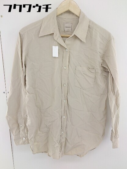 ◇ maker's shirt 鎌倉 長袖 シャツ サイズF ベージュ レディース_画像1