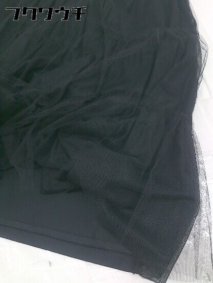 ◇ Ninamew ニーナミュウ チュール 膝丈 フレア スカート サイズM ブラック レディース_画像7