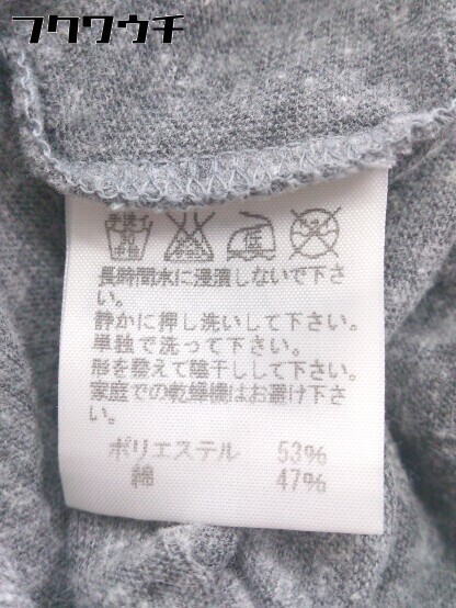 * kuskusksksSUNAOKUWAHARA Sunao Kuwahara print French sleeve cut and sewn size 2 gray series lady's 