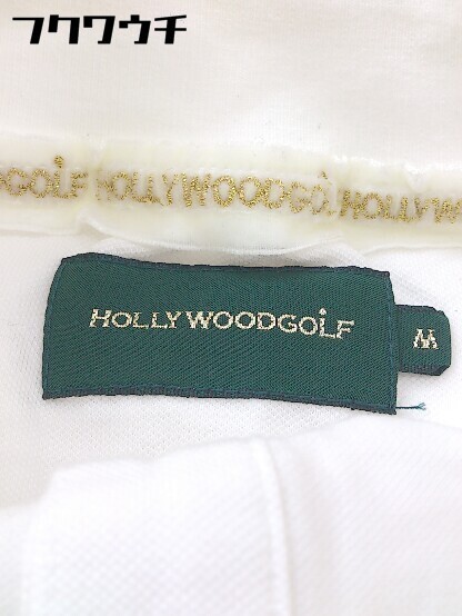 * HOLLYWOODGOLF Hollywood Golf one Point Logo polo-shirt with short sleeves size M white lady's 