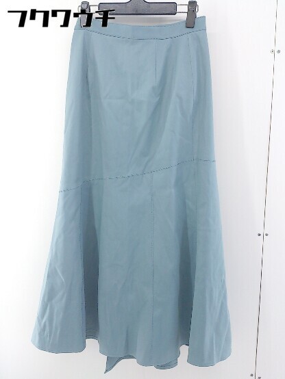 * * unused * * PAGEBOY Pageboy tag attaching suede style long mermaid skirt size M blue group lady's 