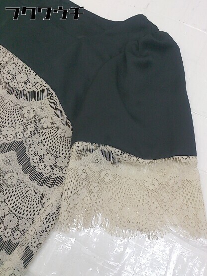 * INDIVI Indivi total race Mini cut and sewn skirt setup top and bottom size 36 beige black lady's 