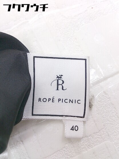 ◇ ROPE PICNIC ロペピクニック Vネック スエード調 長袖 膝下丈 ワンピース サイズ40 ブラック レディース_画像5