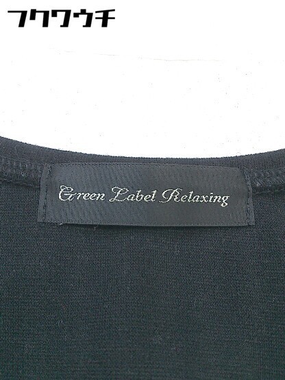 ◇ ◎ green label relaxing グリーンレーベル UNITED ARROWS ベルト付 ノースリーブ 膝丈 ワンピース ブラック レディース_画像4
