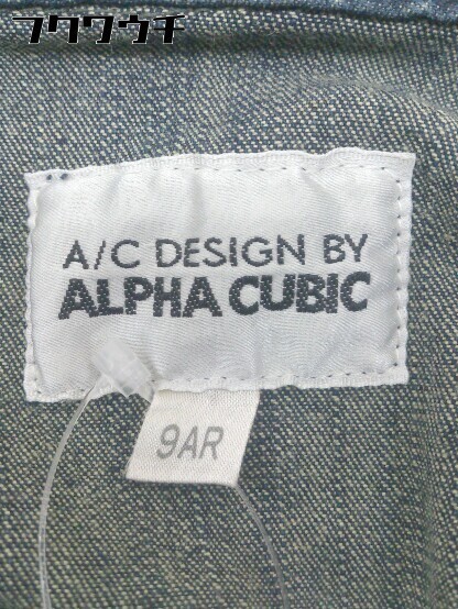 * ALPHA CUBIC Alpha Cubic long sleeve Denim jacket G Jean size 9AR indigo lady's 