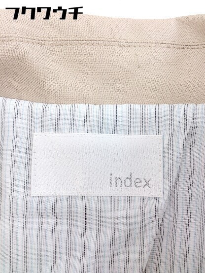 ◇ index インデックス シングル1B 長袖 テーラード ジャケット サイズM ベージュ レディース_画像4