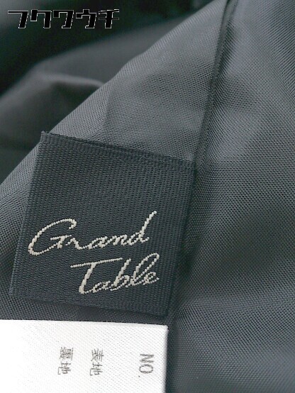 ◇ ◎ Grand Table グランターブル ウエストベルト付き 半袖 膝下丈 ワンピース ブラック レディース_画像6