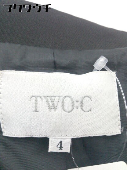 ◇ TWO C トゥーシー シングル2B 長袖 テーラード ジャケット サイズ4 ブラック レディース_画像4