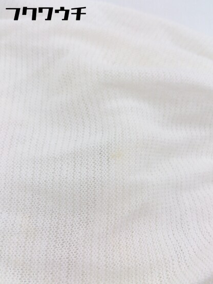◇ JEANASIS ジーナシス リネン混 長袖 ロング ニット カーディガン サイズF ホワイト系 レディース_画像6