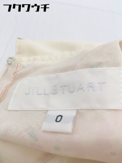 ◇ JILL STUART ジル スチュアート 花柄 半袖 ミニ ワンピース サイズ0 ベージュ系 ピンク系 レディース_画像4