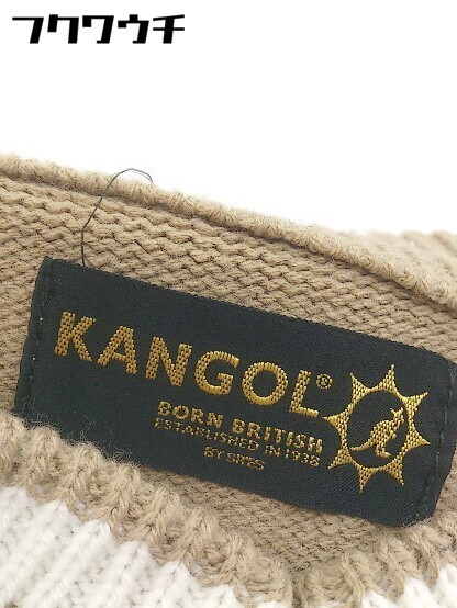 ◇ KANGOL カンゴール 長袖 ニット セーター サイズL ベージュ系 レディース_画像4