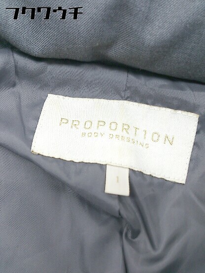 ■ ◎ PROPORTION BODY DRESSING ベルト付 長袖 ダウン ジャケット コート サイズ1 グレー レディース_画像4