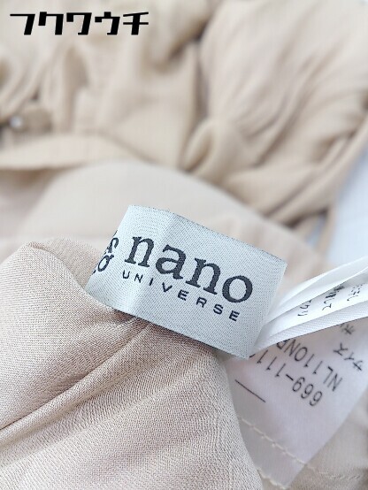 ◇ ◎ nano universe ナノ ユニバース 長袖 ロング ワンピース サイズF ベージュ レディース_画像4