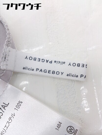 ◇ ◎ PAGEBOY ページボーイ ALICIA ノースリーブ 膝丈 ワンピース サイズF ライトグレー レディース_画像5