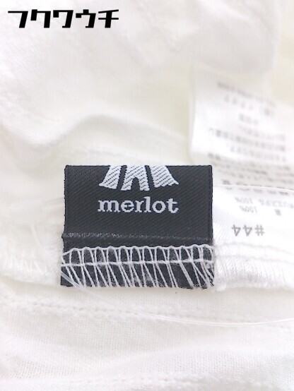 ◇ merlot メルロー 半袖 膝下丈 ワンピース オフホワイト レディース_画像5