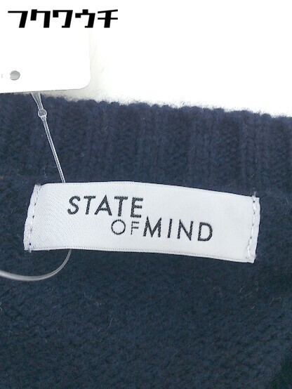 ◇ STATE OF MIND ステートオブマインド Vネック 長袖 ニット セーター サイズS ネイビー レディース_画像4